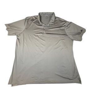 Adidas Polo Shirt Mens 4XLT Gray Climalite Golf Performance Moisture Wicking